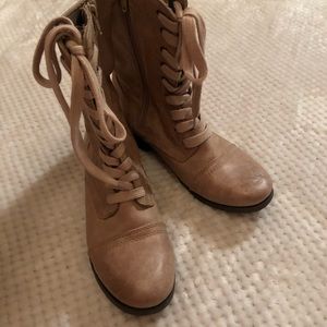 Tan Faux Leather Boots